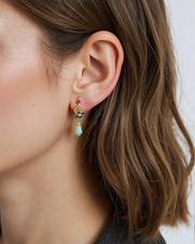 Magnolia Hoop Earring in 24K Yellow Gold
